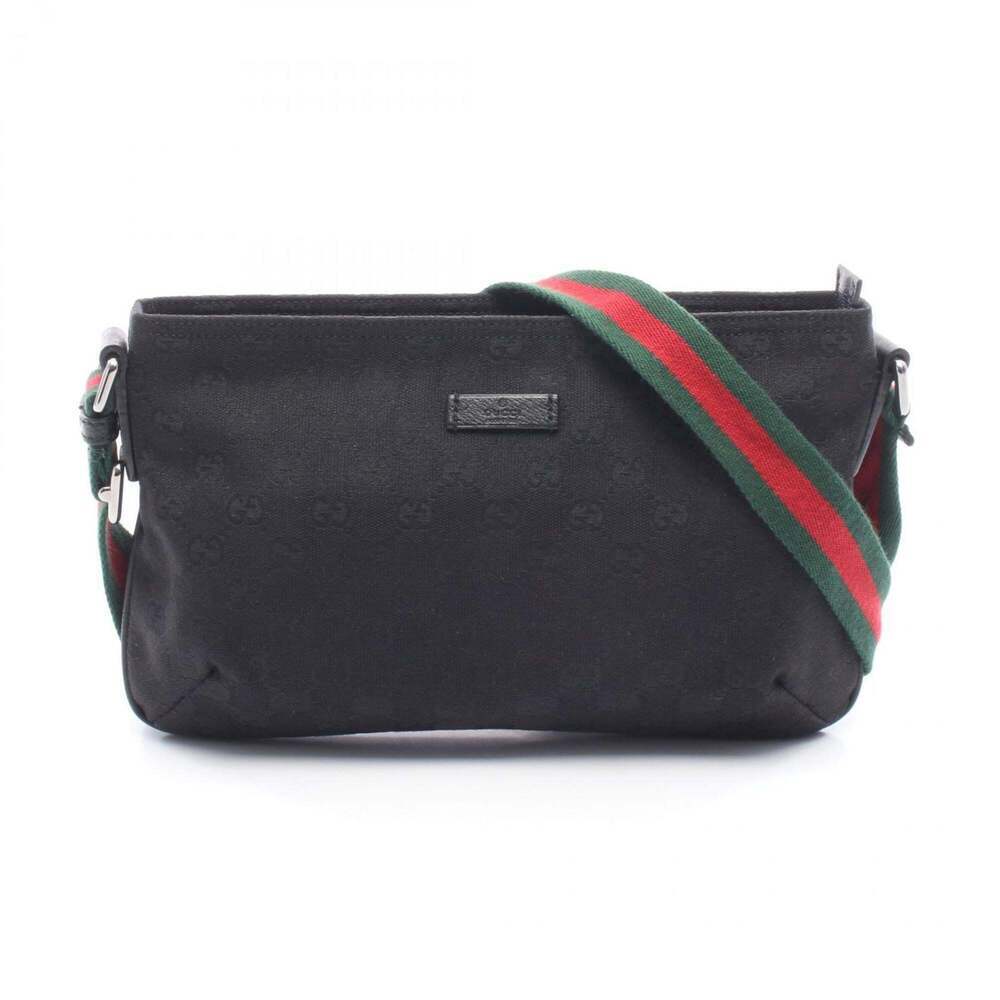 GUCCI Black Leather Shoulder Bag